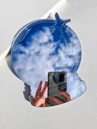 Crystal Ball Mirror Witchy Decor Mystic Wall Art Celestial Room Aesthetic Magic Moon Witch Psychic Spiritual Gift - thumbnail 1