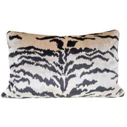 Decorative Pillow Case Sand Velvet Luigi Bevilacqua Fabric Tigre Pattern - Made in Italy