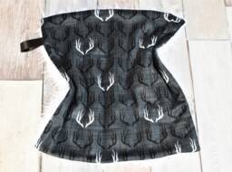 Deer Lovey - Woodland Mini Baby Blanket Security Black & White Gift - thumbnail 1