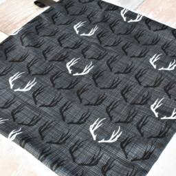 Deer Lovey - Woodland Mini Baby Blanket Security Black & White Gift - thumbnail 4