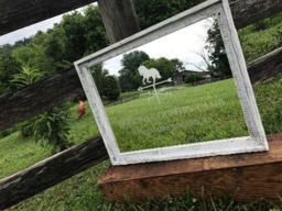 Personalized Barnwood Wedding Mirror, Large Custom Engraved Etched Frame Mirror - thumbnail 3