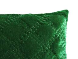 Emerald Green Velvet Pillow Cover, Handmade Pick Stitch Pillow, Quilted Euro Shams, Sham, King Standard Sham - thumbnail 1