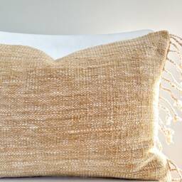 Brown Tribal Hemp Hand Woven Natural Dye Color Pillow Cover - thumbnail 2