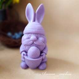 Easter Gnome Candle Soy & Beeswax, Handmade Eco-Friendly Decor - thumbnail 3