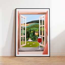Tuscany Italy Art Print, Art, Print, Travel Poster, Art Travel Print - thumbnail 1