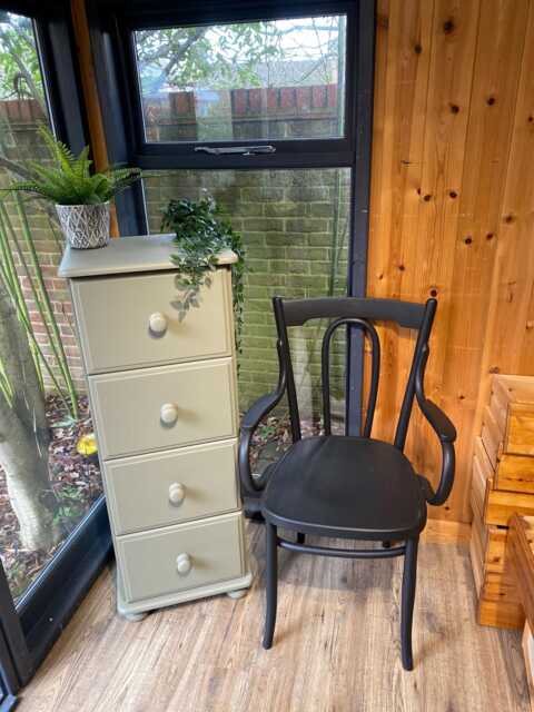 Hand Painted Green Chest Of Drawers Solid Wood, Children's Room Decor - image 1