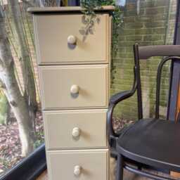 Hand Painted Green Chest Of Drawers Solid Wood, Children's Room Decor - thumbnail 4