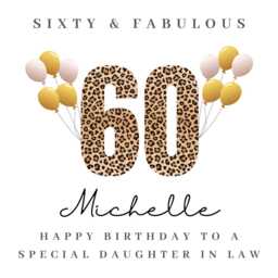 Personalised Daughter in Law 60Th Birthday Candle Gift Card Law 60 W - thumbnail 4