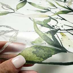 Dizzy Duck Bamboo Leaves Wall Decal Border - Easy To Apply Peel & Stick Green Forest Stickers For Nursery Decoration Decor - thumbnail 2