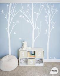"White Birch Tree Wall Decals Nursery Decor - 92"" X 81" - thumbnail 1