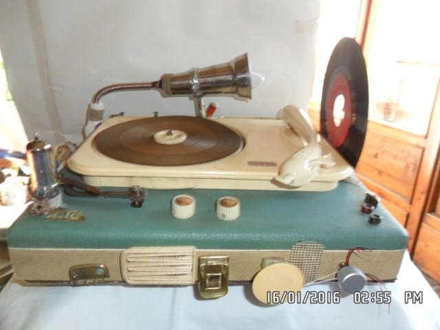Musical Lamp That Does Not Play But Lights Up, Unique Piece Handcrafted With Recycled Vintage Material - image 1