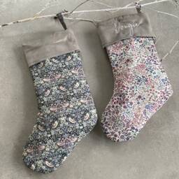 Long Or Short Personalised Liberty Print Christmas Stocking - thumbnail 4