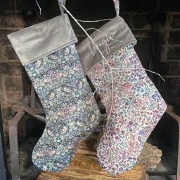 Long Or Short Personalised Liberty Print Christmas Stocking - thumbnail 2