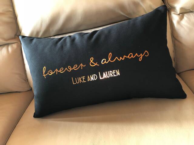 Forever & Always Newly Wed Couples Pillow, Perfect For Bridal Shower, Anniversary Gift, Wedding Or Engagement Gift That Special Someone - image 1