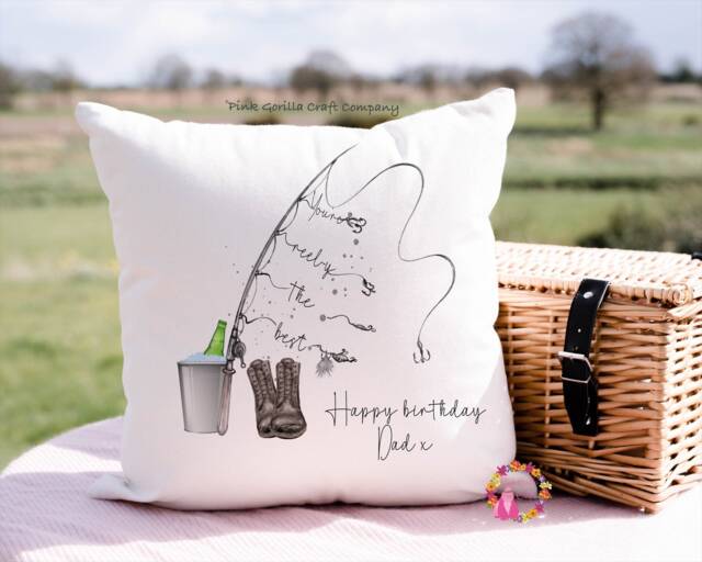 Fishing Cushion, Pillow, Gift, Fisher Gift, Gift For Him, Lover, Fisherman, Fisher, Fishing - image 1