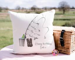 Fishing Cushion, Pillow, Gift, Fisher Gift, Gift For Him, Lover, Fisherman, Fisher, Fishing - thumbnail 1