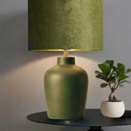 New Luxury Premium Quality Sage Glamour Velvet Fabric With Brushed Metallics Lining Lamp Shade Pendant Light in Multi Sizes - thumbnail 2