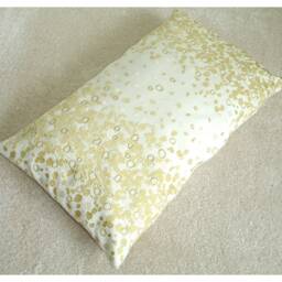 "Gold Embroidered Cushion Cover 12x20 Luxury 20""x12" - thumbnail 3