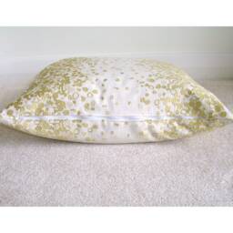 "Gold Embroidered Cushion Cover 12x20 Luxury 20""x12" - thumbnail 2