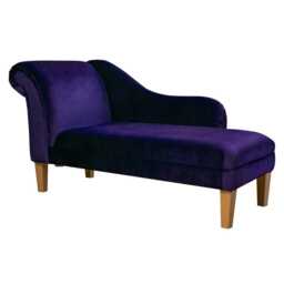 Amethyst Velvet Large Chaise Longue - Deluxe Purple Indoor Lounger Handmade in Britain - thumbnail 2