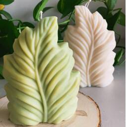 Handmade Big Leaf Candle Fall Home Decor - thumbnail 2
