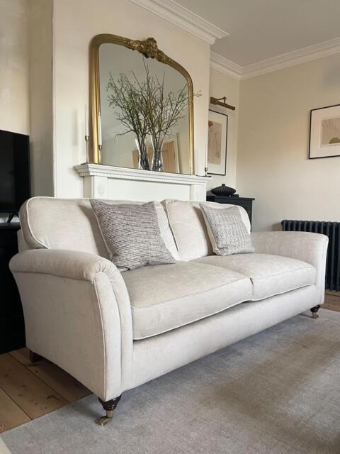 Sofa - Designer Quality Parker Knoll Sofa Natural Rrp2000 Can Deliver - image 1