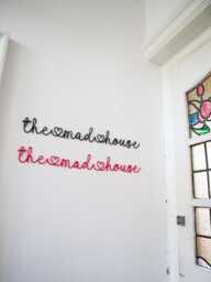 The Mad House Wire Wall Sign - Handmade Words Hallway Or Entry Decor Unique Home Accent Thoughtful Gift Idea - thumbnail 1