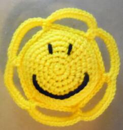 Smile Face Crochet Baby Toy