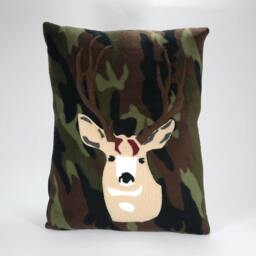Male Deer Pillow Small Handmade Camouflage Hunting Camo - thumbnail 1