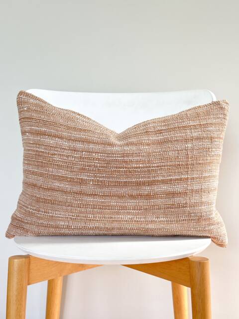 Brown Tribal Hemp Hand Woven Natural Dye Color Pillow Cover - image 1