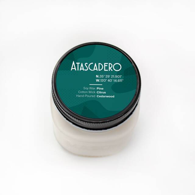 Atascadero -- Scented Soy Candle California Pine Citrus Cedarwood Handmade Handpoured Mason Jar - image 1