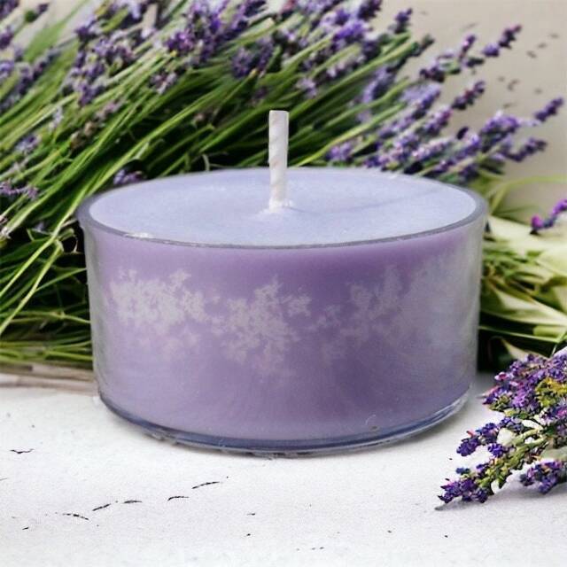 Lavender Scented Candle Soy Tealight Rustic Home Decor - image 1