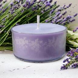 Lavender Scented Candle Soy Tealight Rustic Home Decor - thumbnail 1
