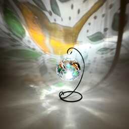 Hand Painted Robin Glass Tealight Holder Nature Home Decor - thumbnail 1