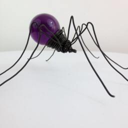 Perfect Purple Spider Wire & Vintage Globe Repurposed Art Made To Oder - thumbnail 3