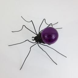 Perfect Purple Spider Wire & Vintage Globe Repurposed Art Made To Oder - thumbnail 2