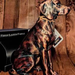 3D Printed Hungarian Vizsla Figurine Dog Memorial Ornament - thumbnail 3