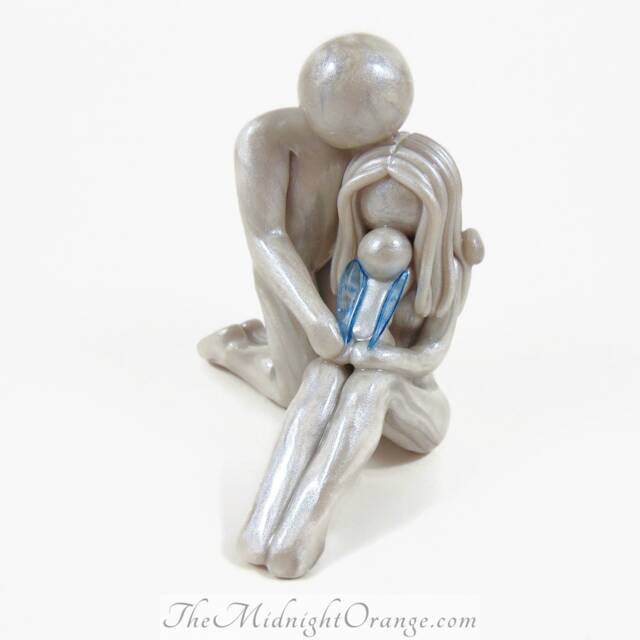 Loss Of A Child Sculpture - Custom Family Remembrance Keepsake By The Midnight Orange Made To Order - image 1