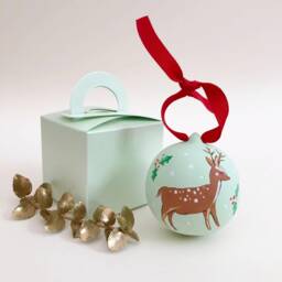 Personalised Hand Illustrated Reindeer, Polar Bear Or Snowman Christmas Bauble Gift - thumbnail 3