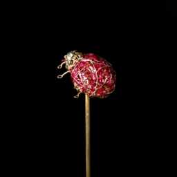 Gold Red Ladybug Art Line Drawing Small Bug Sculpture Wire Insect Modern Table Decor - thumbnail 3