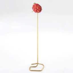Gold Red Ladybug Art Line Drawing Small Bug Sculpture Wire Insect Modern Table Decor - thumbnail 2