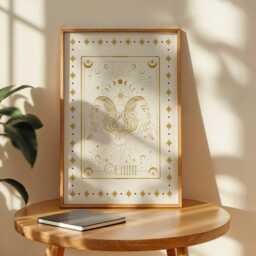 Gemini Zodiac Aesthetic Wall Art, Trendy Print, Astrology Decor, Celestial Star Sign Poster, Spiritual Gift - thumbnail 3