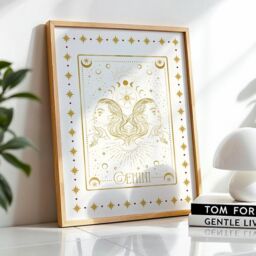 Gemini Zodiac Aesthetic Wall Art, Trendy Print, Astrology Decor, Celestial Star Sign Poster, Spiritual Gift - thumbnail 2