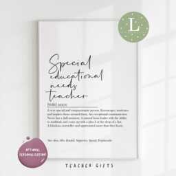 Special Educational Needs Teacher Gift, Sen Teacher Gift, Send Print, Gifts, Gifts For Sen Teachers, Thank You - thumbnail 2