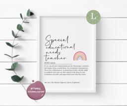Special Educational Needs Teacher Gift, Sen Teacher Gift, Send Print, Gifts, Gifts For Sen Teachers, Thank You - thumbnail 1