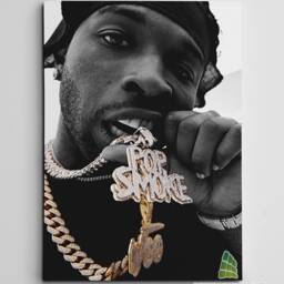 Pop Smoke Woo Chain Canvas Art Print Wall Decor Picture Ready To Hang -C508 - thumbnail 2
