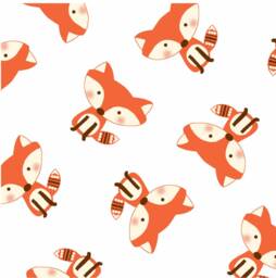 Organic Cotton Fox Crib Sheet - Handmade Woodland Nursery Bedding