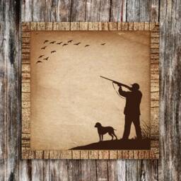 Duck Hunting Wall Art, Bird Dog Decor, Decal, Hunter Gifts, Flying Birds in A V, Geese - thumbnail 2