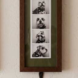 Custom Photo Strip Key Holder Frame, Personalized Photobooth Picture Frame With Hook, Vintage Wood Wall For Keys - thumbnail 2