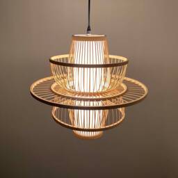 Handmade Bamboo Pendant Light Bud-Shaped Woven Ceiling Lamp - thumbnail 3